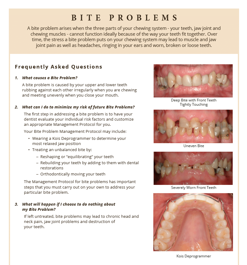 Bite issue and questions on treatment