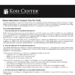 Kois Center information on caring for new dental restorations