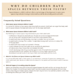 Dental FAQ on why Children have gaps in their teeth