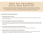 Information on why children have bad breath