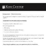 Kois Center information on wearing an oral appliance