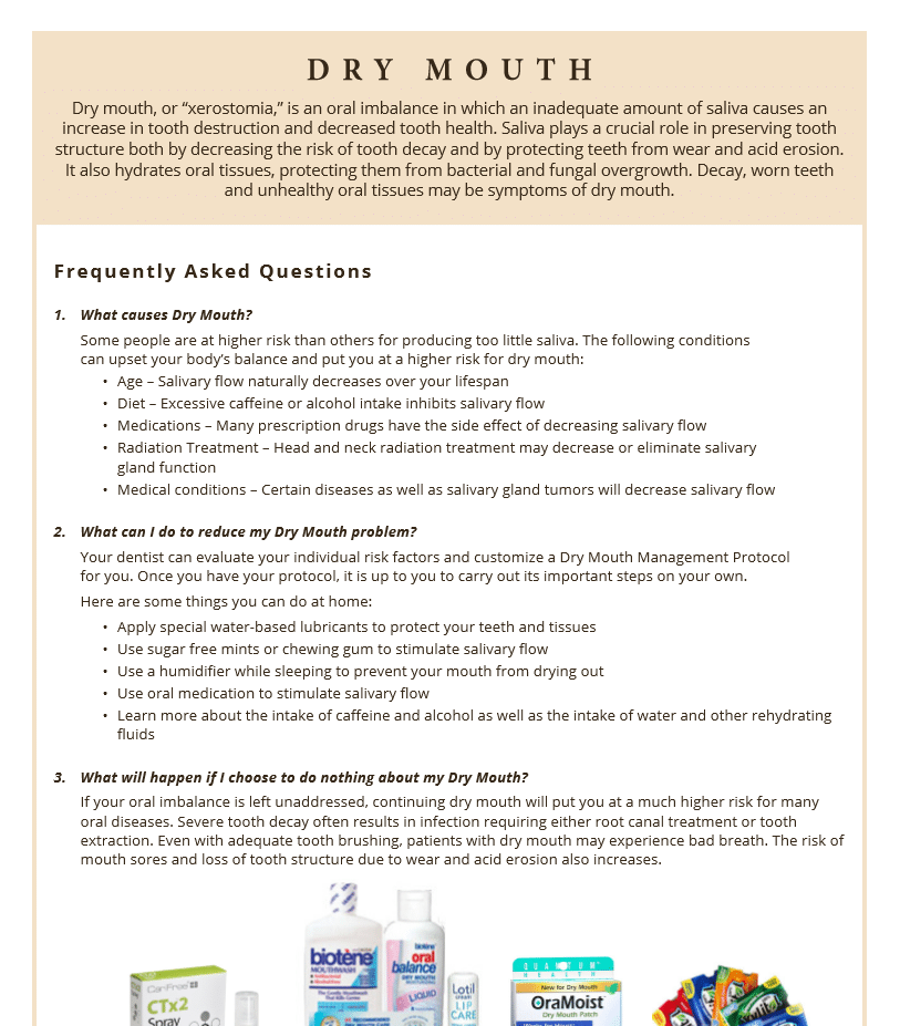 Dry Mouth causes and prevention
