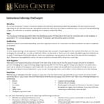 Kois Center information on caring for your mouth after oral surgery