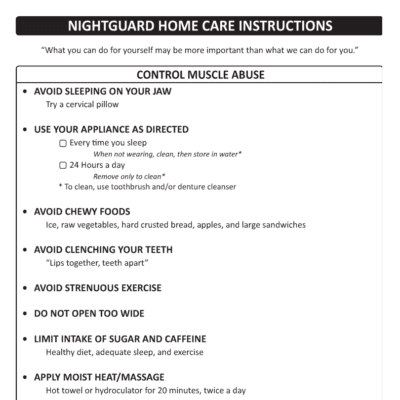 Post-Procedure Care Instructions and Information | Rice Dentistry