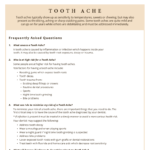Questions and answers about a toothache